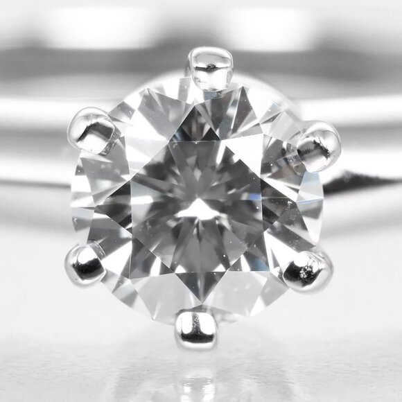 TIFFANY&Co. Solitaire Ring 0.39ct VS1/E/GOOG Pt950Platinum/diamond #3.9(US... - Picture 9 of 10